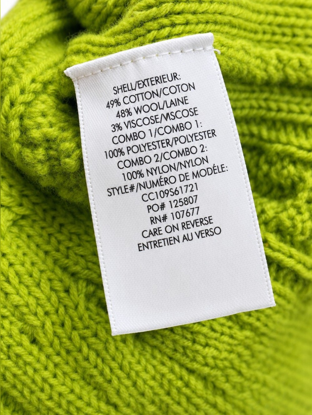 Alice + Olivia Lime Green Kitty Bow Puff Sleeve Cardigan M - Picture 14 of 14